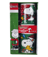 2016 Peanuts Snoopy Charlie Brown Holiday Gift Set w/2 Mugs Chocolate Co... - $193.94 MXN