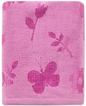 Martha Stewart Collection Butterfly Floral Carved Hand Towel, 16" x 28- Blush - $12.82