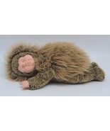 Anne Geddes Hedgehog Sleeping Baby Doll Plush 9&quot; Vinyl Collectible Vinta... - £18.75 GBP