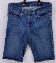 Levi&#39;s Jean Shorts Womens Size 29 Blue Denim Bermuda Pants Comfort Flex - £12.38 GBP