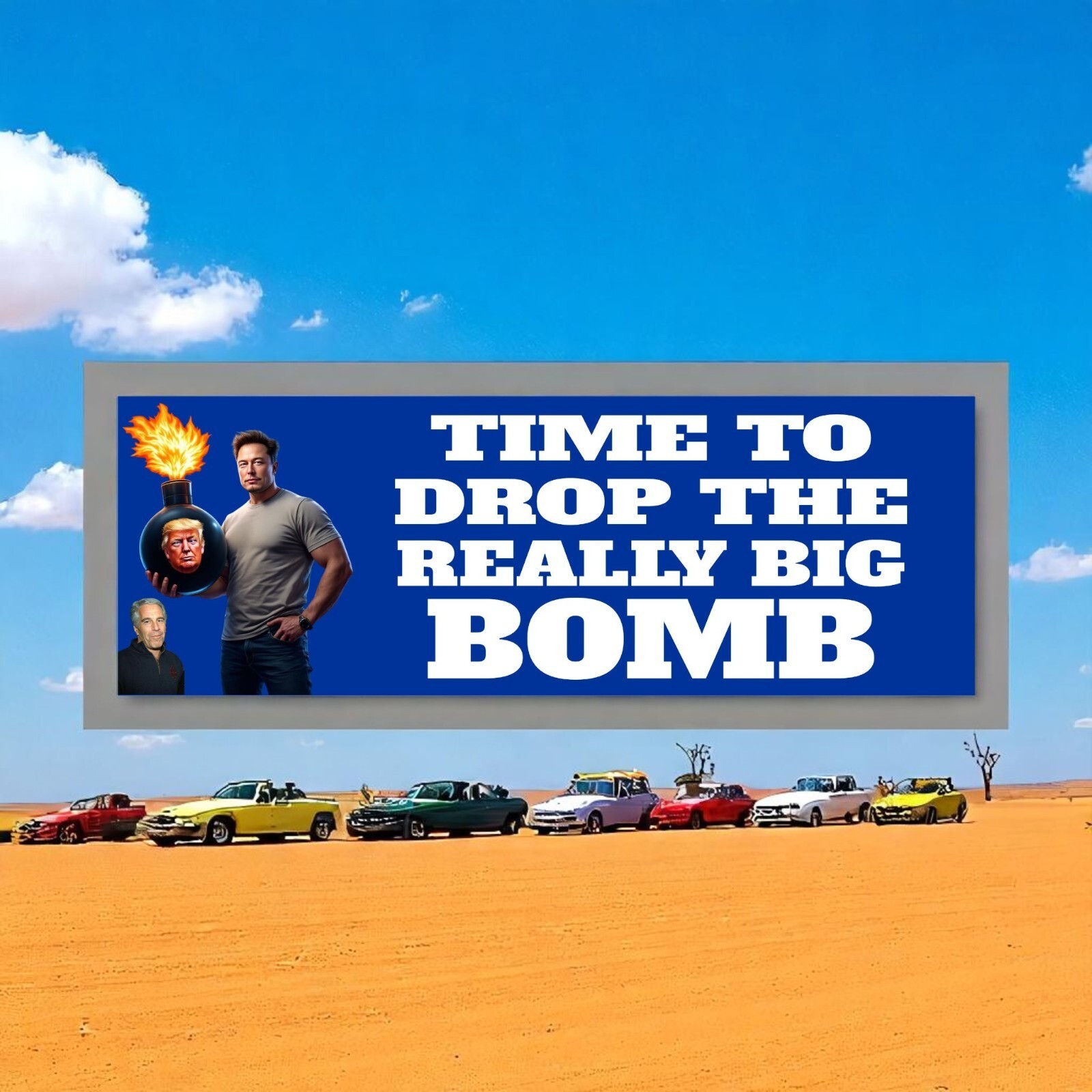 Anti Trump Sticker - Elon Musk TIME TO DROP THE REALLY BIG BOMB Decal/Ma... - $3.95+