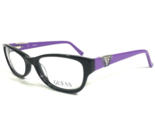 GUESS Niños Gafas Monturas GU 9124 BLK Negro Violeta Ojo de Gato 48-15-130 - £22.09 GBP