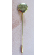 Vintage Gold Tone Embossed Flowers  Locket Fashion Lapel Stick Pin 2.5 in - £9.48 GBP