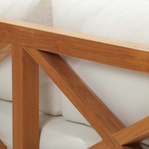 Northlake 3 Piece Outdoor Patio Premium Grade A Teak Wood Set Natural White EEI- - £1,823.31 GBP