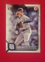 2022 Bowman Shane Baz Rookie Rc #90 Tampa Bay Rays Free Shipping - £1.45 GBP