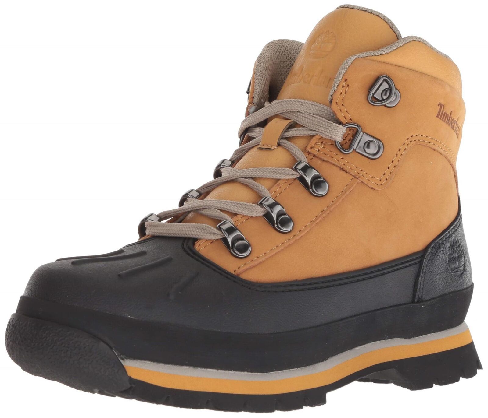 Primary image for Timberland Euro Hiker Shell Toe Boot Wheat Brown Nubuck Unisex Kid size 5.5