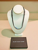 South Moon Under Grey w/ Blue/Silver Beaded Hair Band w/Box (NEW) - £11.12 GBP