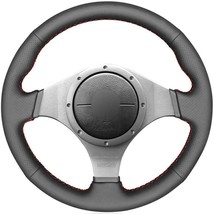 Black Pu Faux Leather Car Steering Wheel Cover For Mitsubishi Lancer Evo... - $23.36