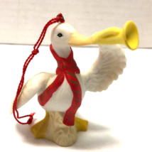 Schmid Gordon Fraser 1984 Christmas 2 3/4&quot; Goose Playing Trumpet Ornament - £7.40 GBP