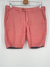 Ted Baker Men&#39;s Shorts Sz 34R Pink Linen/Cotton 9.5&quot; Inseam - £23.41 GBP