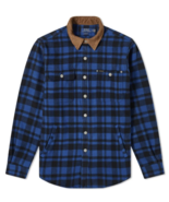 Polo Ralph Lauren Corduroy Collar Checked Wool Blend Shirt Blue ( S ) - £156.88 GBP