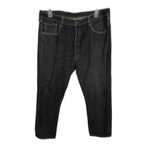 Levis 501 Mens Jeans Size 40x32 Dark Wash 100% Cotton Original Fit Denim - £26.69 GBP