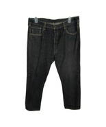 Levis 501 Mens Jeans Size 40x32 Dark Wash 100% Cotton Original Fit Denim - £24.63 GBP