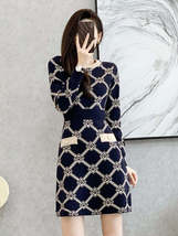 Autumn and Winter New High-end Retro Slim Temperament Knitted  Dress - £45.03 GBP