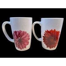 Set of 2 Lord &amp; Taylor Coffee Tea Mugs with Florals Tall - $19.79