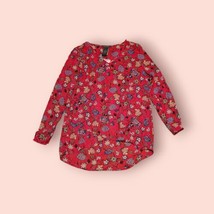 Chelsea &amp; Theodore Women&#39;s Floral Print Long-Sleeve Crossover Top - £15.68 GBP