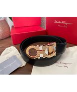 Salvatore Ferragamo Gancini Men's Belt 120 cm - Premiun Leather Gold-Ton... - $89.00