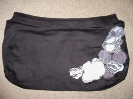 THIRTY-ONE FITTED PURSE COVER- Black with lace flowers NWOT - £14.53 GBP