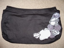 THIRTY-ONE FITTED PURSE COVER- Black with lace flowers NWOT - £14.62 GBP