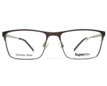 SuperFlex Brille Rahmen SF-554 M103 Grau Quadratisch Voll Felge 57-17-145 - $55.73