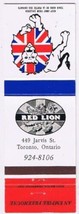 Matchbook Cover Red Lion Empire Freehouse Toronto ON - $0.67