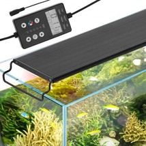 Aquarium Light with LCD Monitor, 18W Full Spectrum Fish Tank Light with 24/7... - $47.29