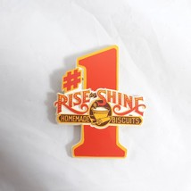 Hardees Rise and Shine Homemade Biscuits Employee Pin Vintage - £11.89 GBP