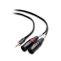 Cable Matters 3.5mm 1/8 Inch TRS to 2 XLR Cable 10 ft, Male to Male Aux to Dual  - £20.59 GBP