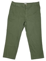 Love Fire Womens Green Slash Pocket Cotton Blend Pants w Belt Loops Size 16 - £13.23 GBP