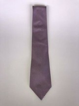Geoffrey Beene Pink &amp; Purple Polka Dot Tie 58&quot; x 3 3/8&quot; 100% Silk Preowned - $7.66
