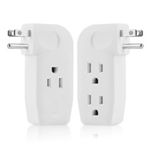 3 Way Outlet Vertical Wall Tap Splitter Adapter With 3 Prong Plug For Be... - $23.99