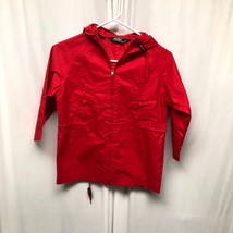 Polo Ralph Lauren Red Hooded Jacket Kids Size 5 Full Zip Windbreaker NEW - $18.61