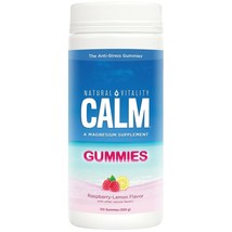 Natural Vitality Calm Anti-Stress Gummies, Magnesium, Raspberry-Lemon 120 Ct..+ - £31.74 GBP