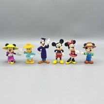 Lot of 6 Disney Mickey Mouse 2.5&quot; Mini Figures Minnie, Goofy, Donald Cak... - £14.86 GBP