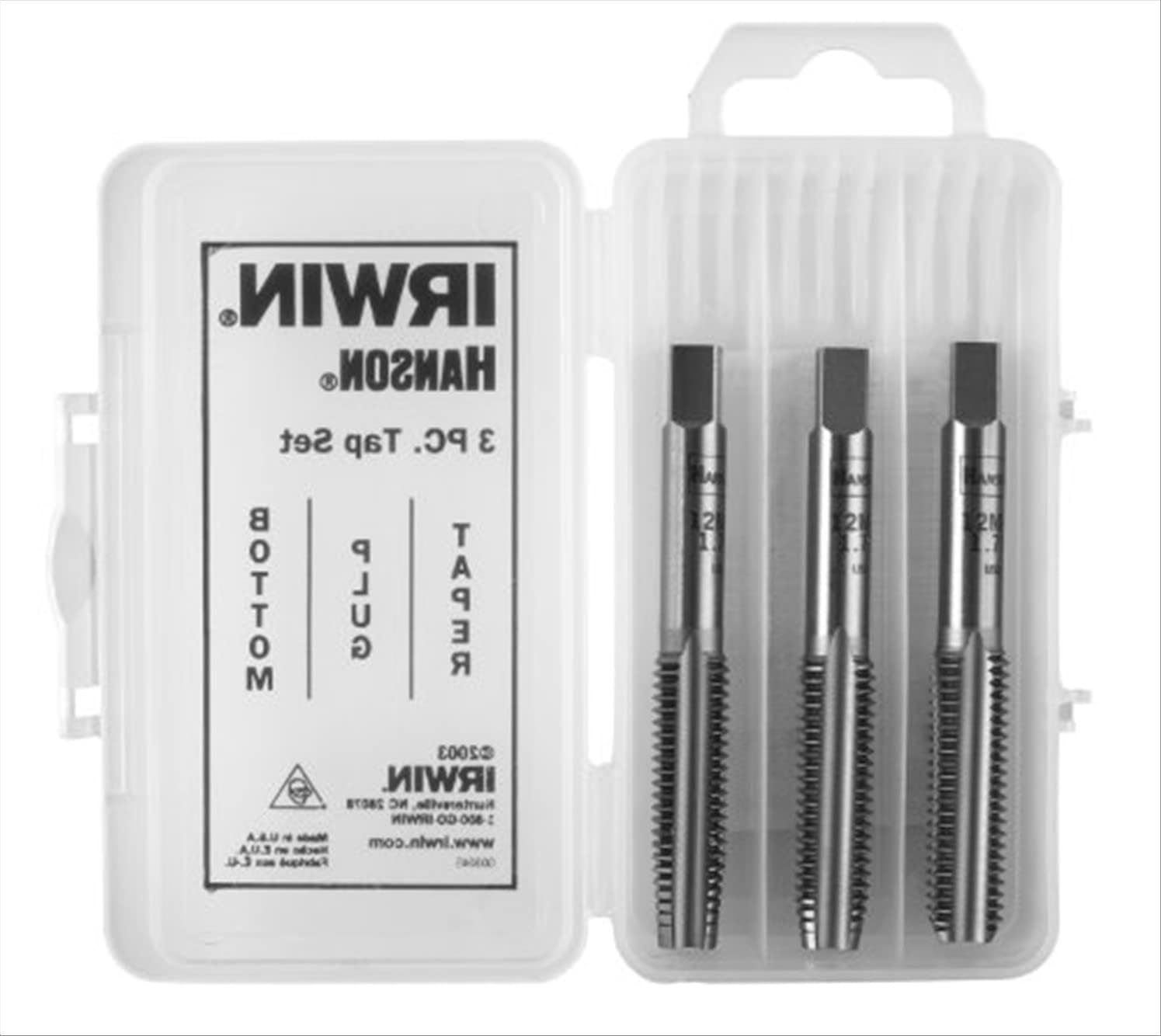 Irwin Tap Set, High Carbon Steel, 16 Nc, 3/8-Inch, 3-Piece (2634) - $30.94