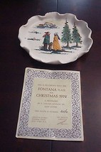 Christmas 1972 Plate by Fontana, Italy, handcrafted, 7&quot; New original - £35.61 GBP