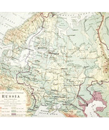 1916 Map Russia Scandinavia Siberia Caspian Physical Political Boundarie... - $41.13 CAD