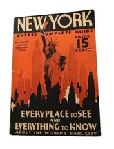 Vtg New York Latest Complete Guide 1937 World&#39;s Fair City Rare Ephemera - £19.80 GBP