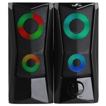 beFree Sound Computer Gaming Speakers with Color LED RGB Lights - £44.59 GBP