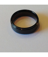 Ring 8 MM Titanium Ring Black High Polished Classy Domed Comfort Fit - $32.00