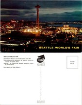 Washington(WA) Seattle World&#39;s Fair From Queen Anne Hill at Night VTG Postcard - £7.55 GBP