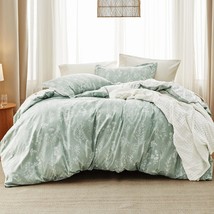 Full Comforter Set - Sage Green Comforter, Cute Floral Bedding Comforter Sets, 3 - £63.14 GBP