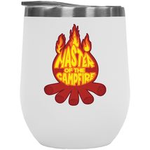 Master Of The Campfire. Funny Camping Themed 12oz Insulated Wine Tumbler For Cam - £21.70 GBP
