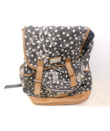 Backpack with Drawstring Closure White Pokka dot Pattern Emma &amp; Chloe - $34.64