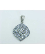 IOLITE Pave-set gemstones PENDANT in STERLING Silver - 1 1/4 inches long - £51.95 GBP