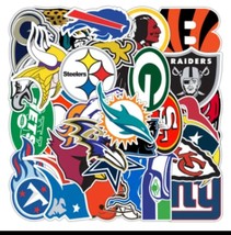 32 Pcs / Set Vinyl Stickers NFL All 32 Teams LOGO Football Bomb Waterproof Decal - £8.96 GBP