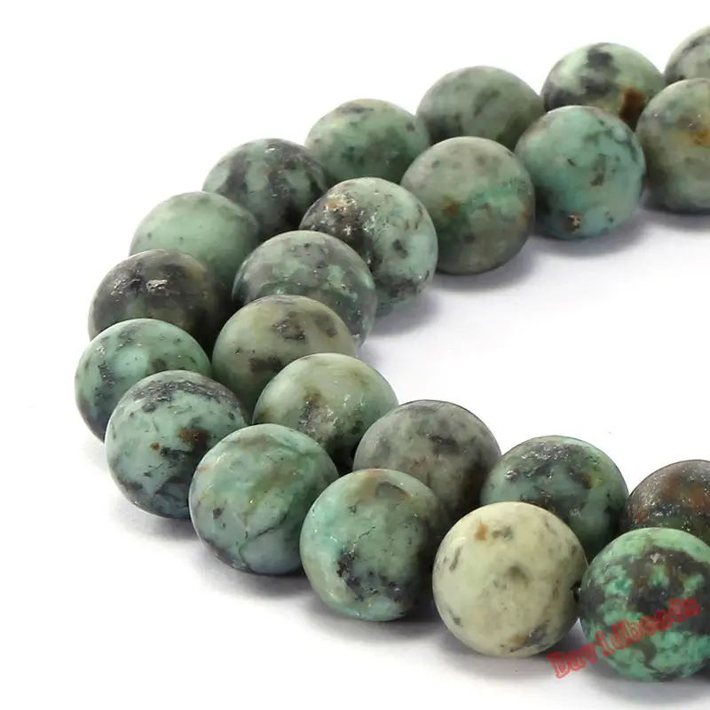Fctory Price  Round natural stone Round Gorgeous Africa Dark Green Turquoises - £10.03 GBP+