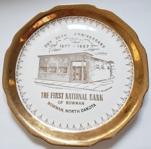 The First National  Bank of Bowman North Dakota 50th Anniversary Collector Plate - £19.94 GBP