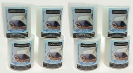 Lot (8) Luminessence Fresh Linen Scented Pillar Candles 2.5 In. X 2.8 In... - £26.89 GBP