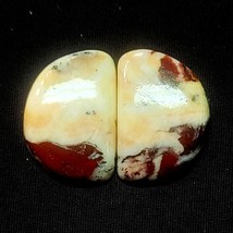 Natural Mookaite Jasper Pair Gemstone | Fancy Shape Cabochon Mookaite Ja... - $562.41 MXN